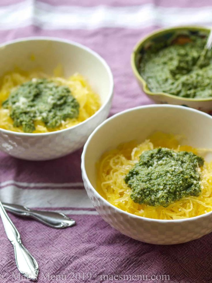 Basil Pesto Spaghetti Squash Pasta Recipe