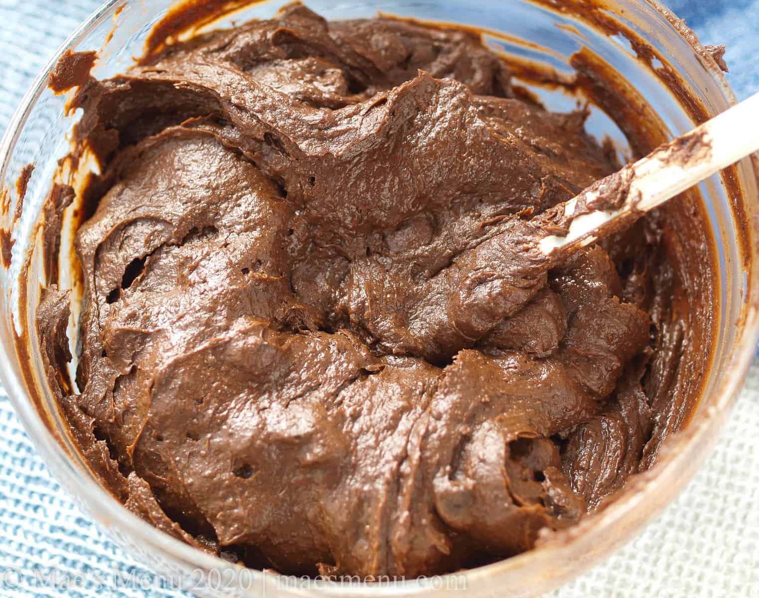 A bowl of date brownie batter.