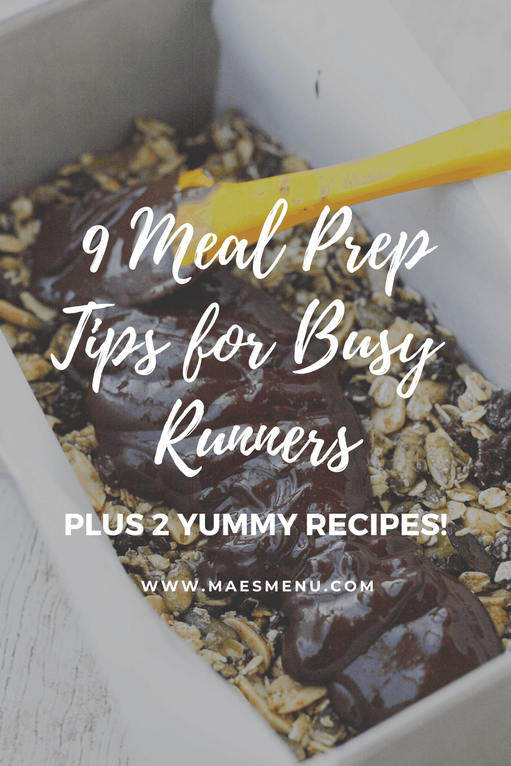 Pinterest pin for 9 meal prep tips for busy runners