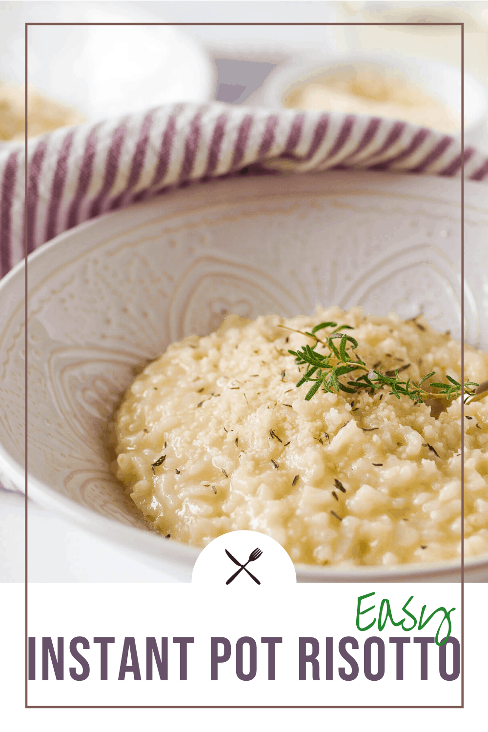 My pinterest pin for instant pot risotto 