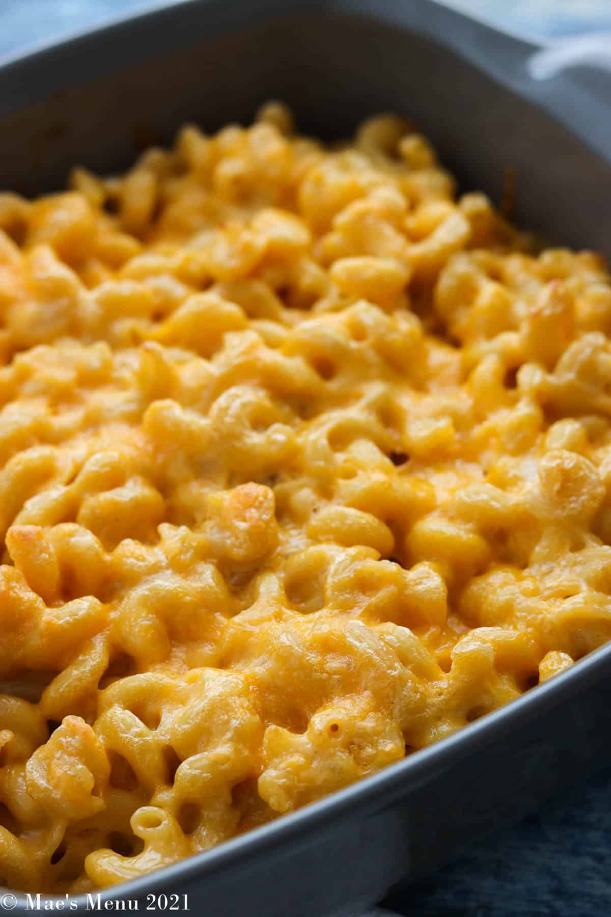 A side dish of healthy mac and cheese