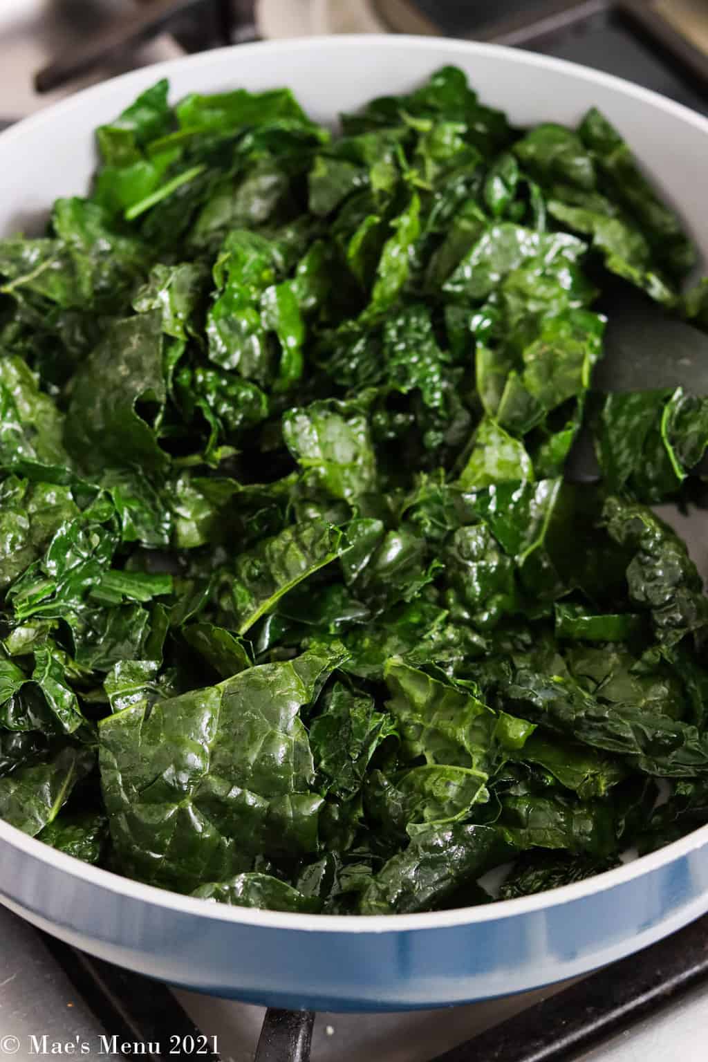 Sauteeing kale