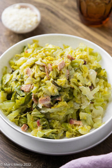 Creamed Cabbage with Bacon - Mae's Menu
