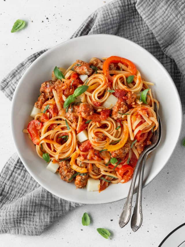 Italian Sausage and Peppers Pasta Mae's Menu