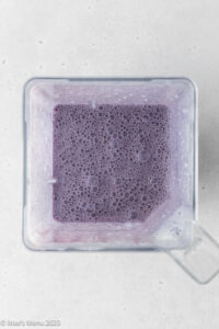 The protein popsicle mixture in the blender.