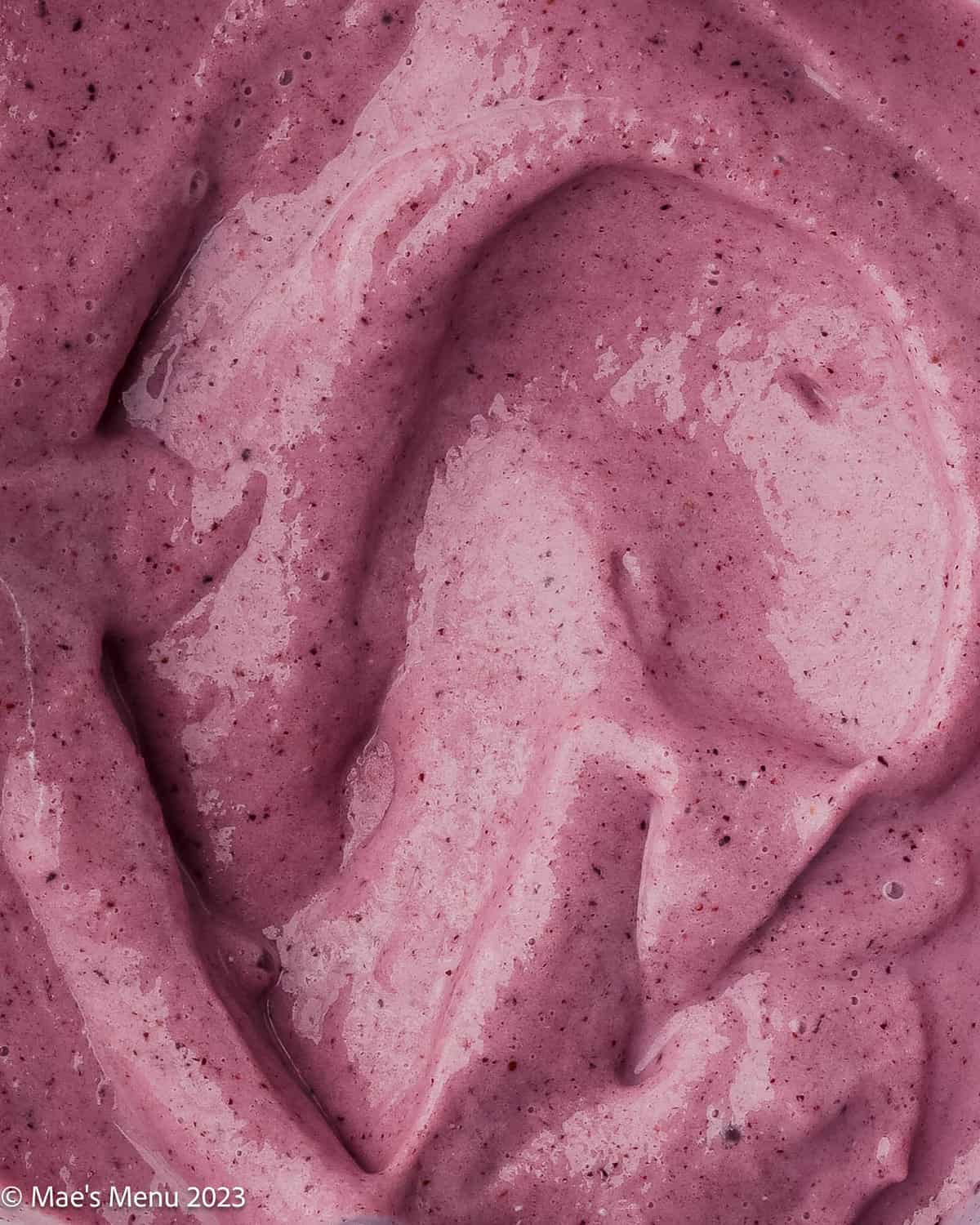 A close up shot of cottage cheese smoothie