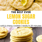 A pinterest pin for lemon sugar cookies
