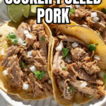 A pinterest pin for mexican slow cooker pulled pork