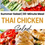A pinterest pin of Thai chicken salad